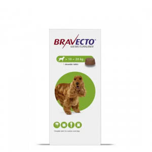 Жевательная таблетка Бравекто от блох и клещей для собак средних пород ( весом 10-20 кг) от Bravecto Chews for Dogs (10-20 kg) 1 табл