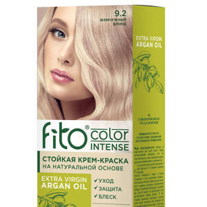 Стойкая крем-краска для волос серии Fito Сolor Intense, тон 9.2 Жемчужный блонд