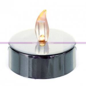 Купить гирлянды света CEPE | Teelicht LED Riesen Metallic Silber, Flackerlicht, Diam. 6 cm