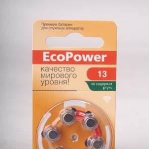 EC-002 Батарейки для слуховых аппаратов EcoPower 13, Батарейки для слуховых аппаратов EcoPower 13 ЕС-002, Премиум-батарейки для слуховых аппаратов., Рекомендации по применению:, Меры предосторожности:, Срой годности: