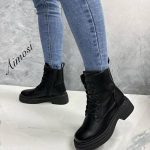 Женские ботинки ЗИМА F8006 черные