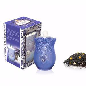 TEABREEZE (ТИБРИЗ). Подарочная керамическая чайница Цветы (чай Эрл Грей) 1/6 100г.