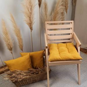 Подушка на стул желтая