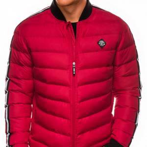 Men's mid-season quilted jacket C416 - red