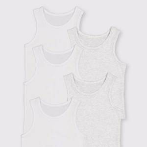 Grey & White Vests 5 Pack - 2-3 years