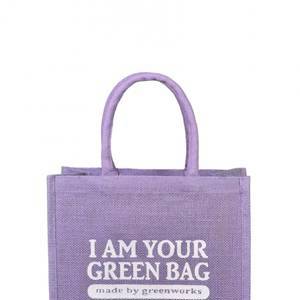 Сумка из джута "I Am Your Green Bag" лаванда