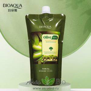 ( 65167 ) Бальзам для волос с маслом оливы  " Bioaqua olive extract hair film " -   питает и склеивает секущиеся концы