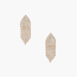 Crystal waterfall statement earrings