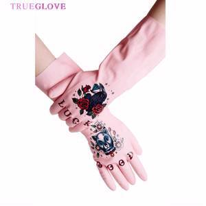 Нитриловые перчатки Trueglove розовые “Good Luck”