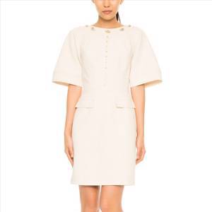 Mini Dress With Wide Sleeves In Stone