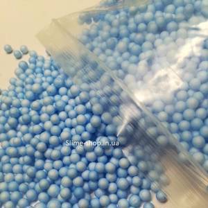 Пенопластовые шарики для слайма средние голубые, 4-6 мм, Нет в наличии
