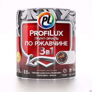 Грунт эмаль по ржавчине 3 в 1 Profilux белая 0,9кг (14)