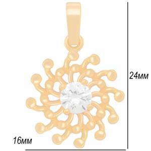Кулон 001, под золото 585 пробы, с одним камнем, Xuping