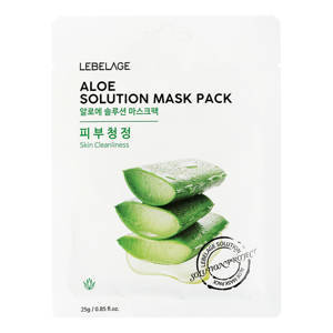 LEBELAGE. Тканевая маска для лица АЛОЭ, ALOE SOLUTION MASK PACK 25 гр