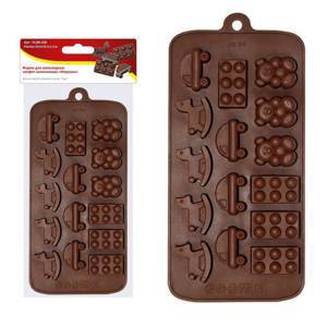 Форма для шоколадных конфет силиконовая "Игрушки".VL80-326 оптом