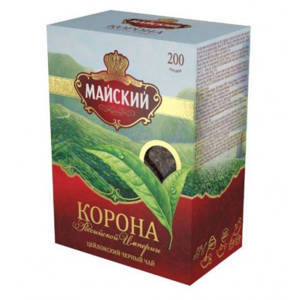 Чай черный Майский Корона Российской Империи листовой, 200 гр.