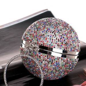 Mini Glitter Ball Evening Clutch Bag