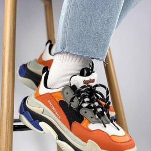 Купить Кроссовки Balenciaga Triple S Orange\Blue