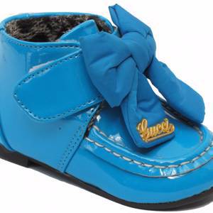 Ботинки «Pafi» осень-весна для девочек голубые, размеры с 21 по 26