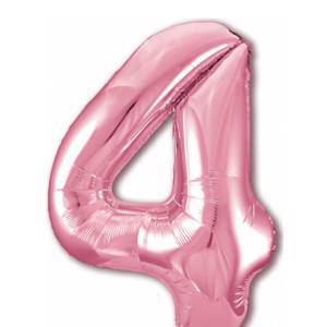 Цвет фламинго, Slim цифра 4, Agura Россия, 40"/102 см, 1 шт