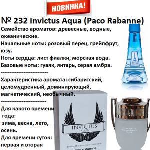 Reni 232 аромат направления Invictus Aqua (Paco Rabanne)