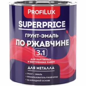 Грунт эмаль по ржавчине 3 в 1 "Profilux" SUPERPRICE белая 6кг