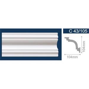 Плинтус потолочный Солид С 43/105 104х104мм 2м