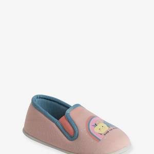 Elasticated Slippers in Canvas for Children - apricot