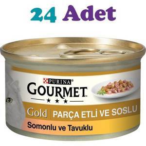 Gourmet Gold Somonlu Tavuklu Kedi Konservesi 85G