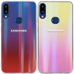 TPU+Glass чехол Gradient Aurora с лого для Samsung Galaxy A10s