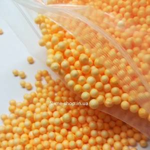 Пенопластовые шарики для слайма средние оранжевые, 4-6 мм, Нет в наличии