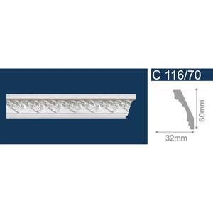 Плинтус потолочный Солид С116/70 60х32мм 2м