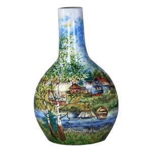 Глиняная ваза "Деревня"