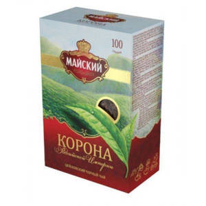 Чай черный Майский Корона Российской Империи листовой, 100 гр.