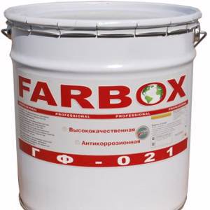 Грунтовка по металлу и дереву Farbox / Фарбокс ГФ-021 Красно-коричневая (20 кг)