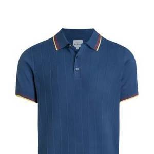 Strick-Polo blau