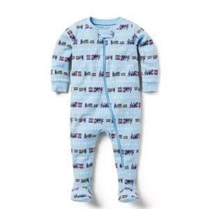 Baby Good Night Footed Pajamas In Snowflake Express