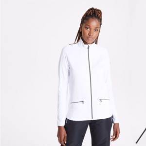 Swarovski Embellished - Women's Solaria II Full Zip Luxe Core Stretch Midlayer White