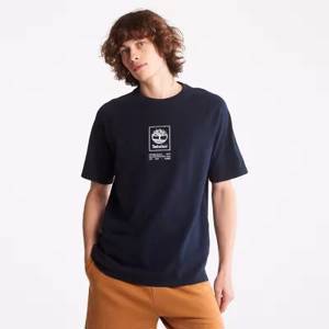 Stacked Logo T-shirt for Men in Navy