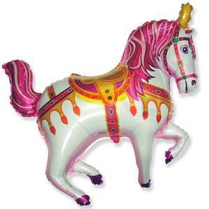 FM Фигура гр.4 И-219 Лошадь цирковая розовая 90см X 98см