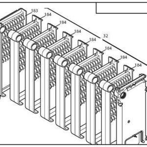 3101340 Средний элемент чугунного теплообменника Baxi Slim