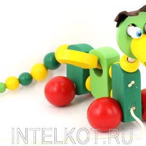 Игрушка-каталка для детей. Дракончик