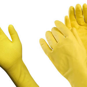 Латексные желтые перчатки размер M-L