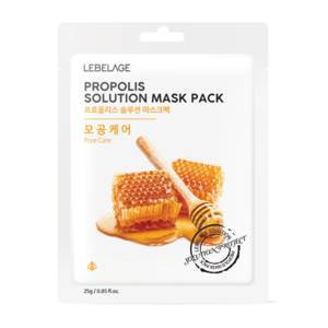 LEBELAGE. Тканевая маска для лица ПРОПОЛИС, PROPOLIS SOLUTION MASK, 25 гр