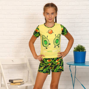ПЖ8 Пижама детская с шортами "Авокадо"