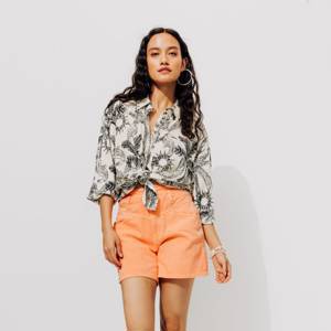 Shorts MARCEL aus Canvas - Neonorange