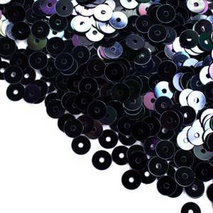 Итальянские пайетки плоские 4мм, цвет #9275 Black Irise, 3 грамма