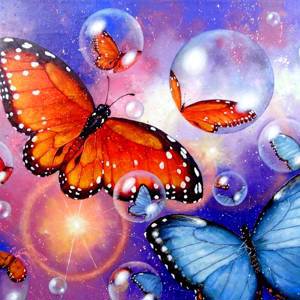 Картина по номерам Raduga (Paintboy) «мыльные бабочки»