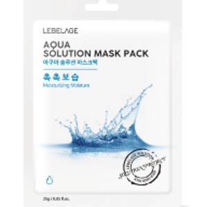 LEBELAGE. Тканевая маска для лица МОРСКАЯ ВОДА, AQUA SOLUTION MASK, 25 гр