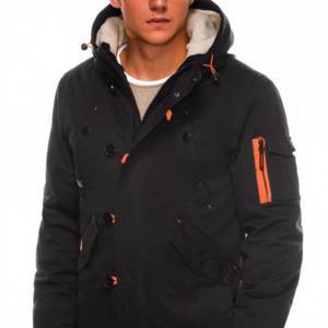 Men's winter parka C421 - black